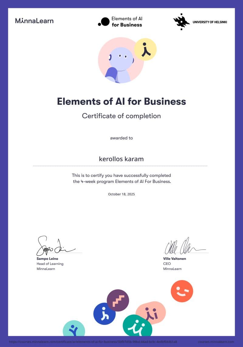 Elements of AI for Business