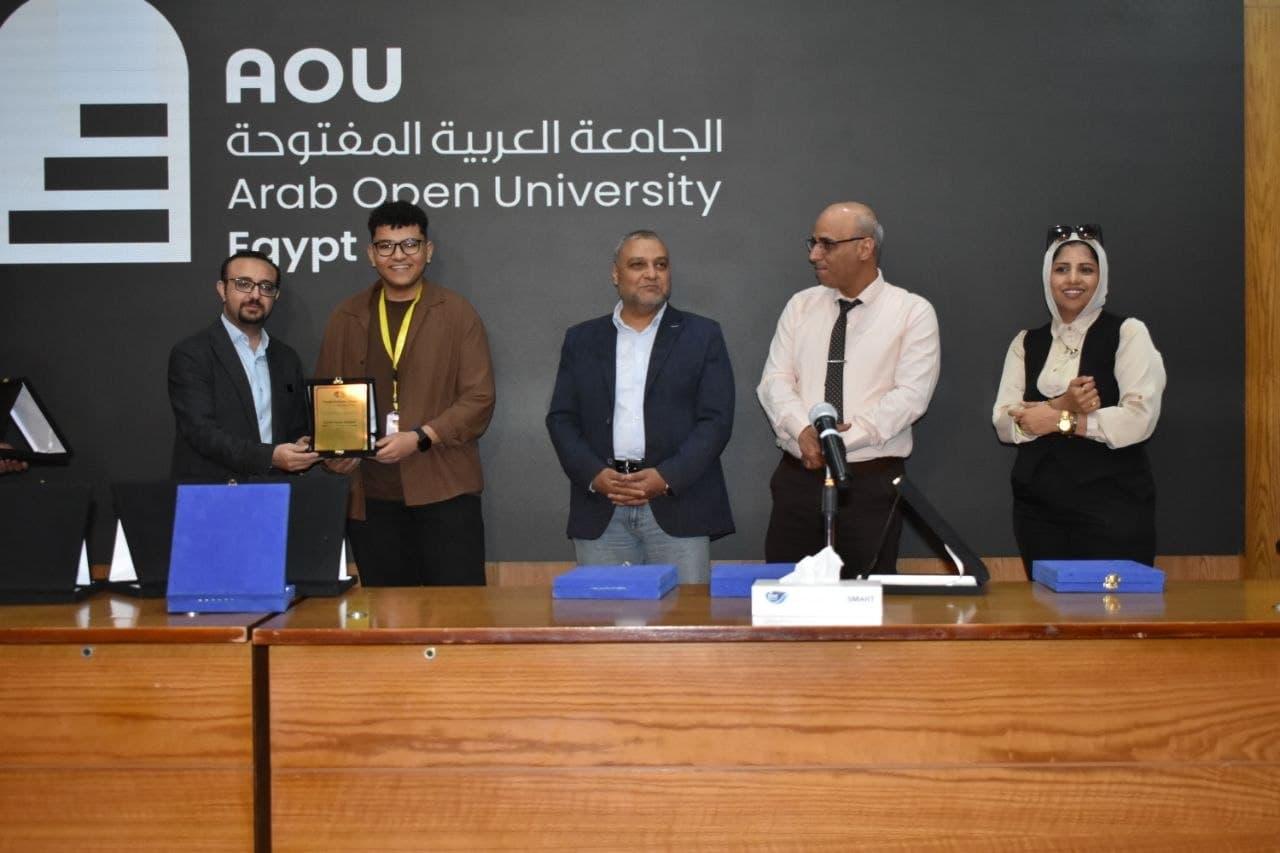 Receiving recognition during the closing ceremony